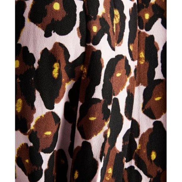 Diane von Furstenberg DVF Keeva camo leopard orchid blouse top size S - Picture 4 of 5